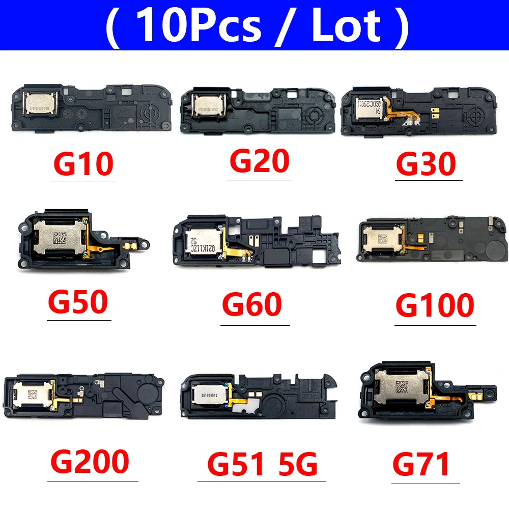 

10Pcs Buzzer Ringer Loud Speaker Loudspeaker Flex Cable For Motorola Moto G100 G10 G30 G51 G41 G50 G71 5G G200 G60 G20