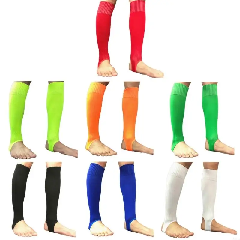 

83CA Men Soccer Knee Socks Elastic Shin Sleeves Unisex Socks Soccer Socks