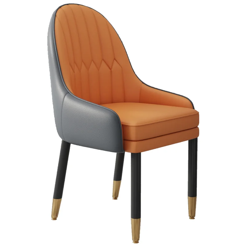 

chair, home solid wood Nordic modern, high-end back chair, restaurant dining table chair mahjong, chair leather stool
