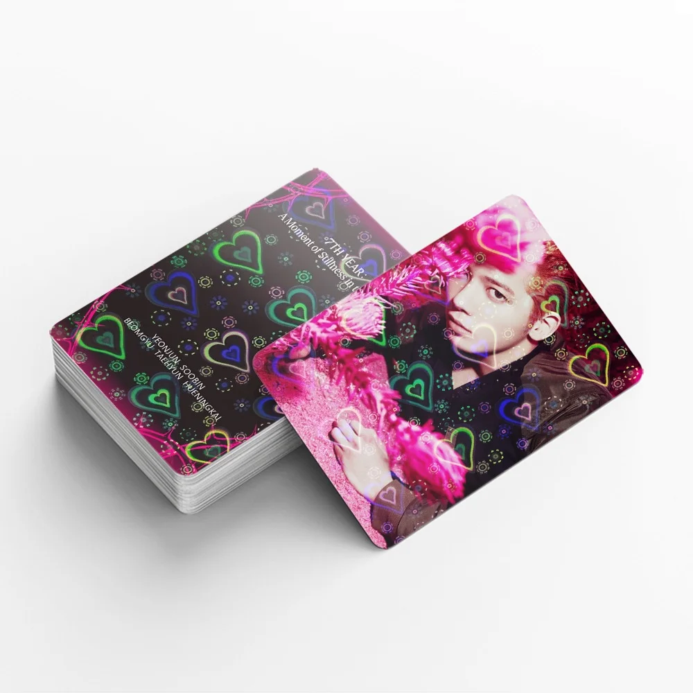 60/124PCS/set New Albums Lomo Laser Card 7TH Setsuna Hanab Photo Card Double-sided Greeting Card Fans Collection Postcards Gifts