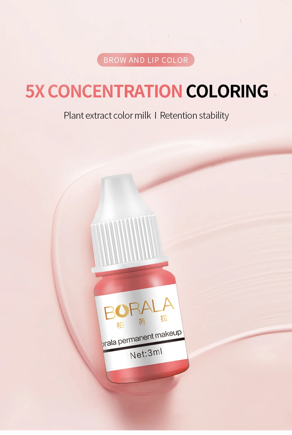 Borala 26 Farben Permanent Make-up Pigment Lippen-Tattoo-Tinten Vegane Augenbrauen Microblading Pigmente 3ml Körperkunst-Tinte für PMU-Künstler – Detail 3
