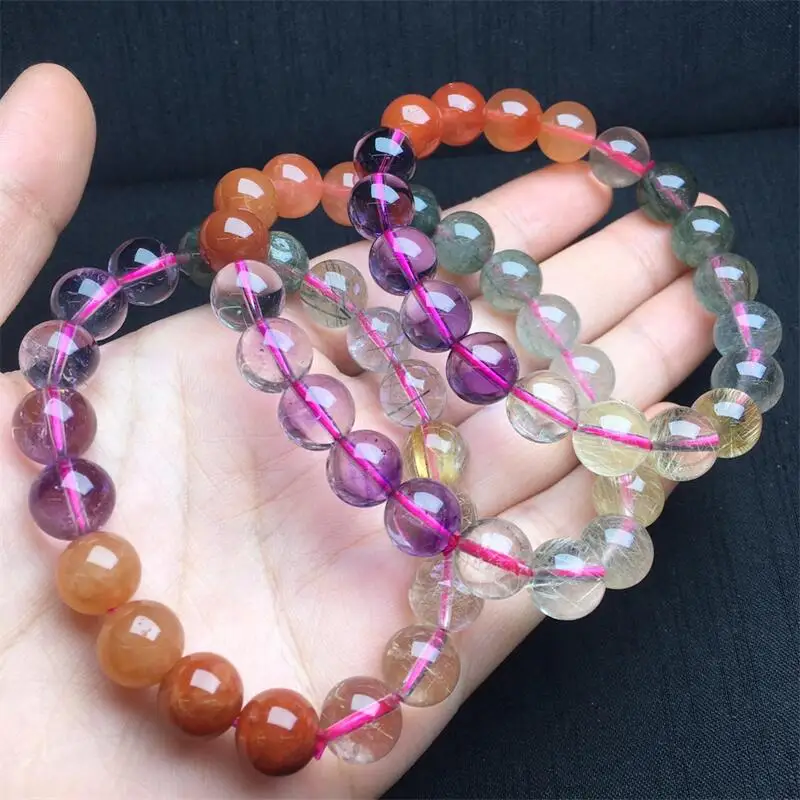 10MM Natural Crystal Quartz Bracelet Strings Fashion Beautifully Jewelry For Men And Women Gift 1PCS