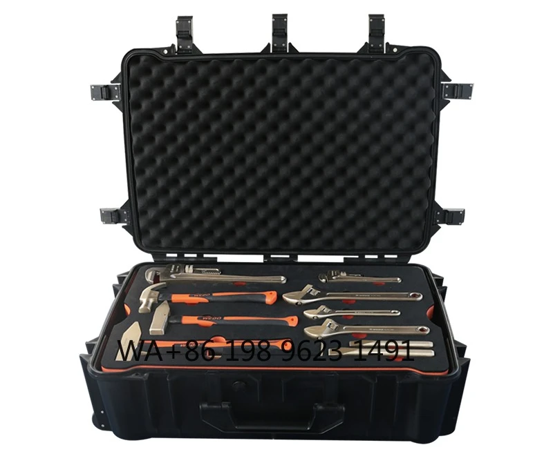 ATEX FM Certified 62Pcs Explosion Proof Tool Kit, Non-Sparking Aluminium Bronze Beryllium Copper Alloy Safety Hand Tools