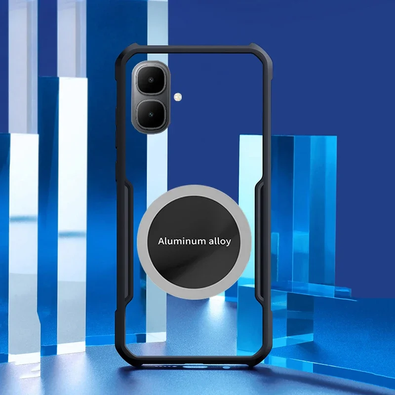 

Case For infinix Smart 10 plus + Car Mounted Magnetic Suction Heat Dissipation Cover For infinix Smart 10 plus Clear Backplane