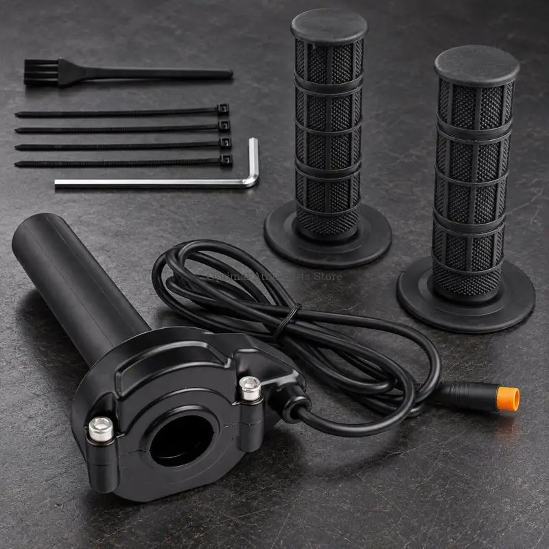 Throttles and Handlebar Grip Replacement for Electric Bikes or Electric Motorcycles with Connection and Basic Installation Items