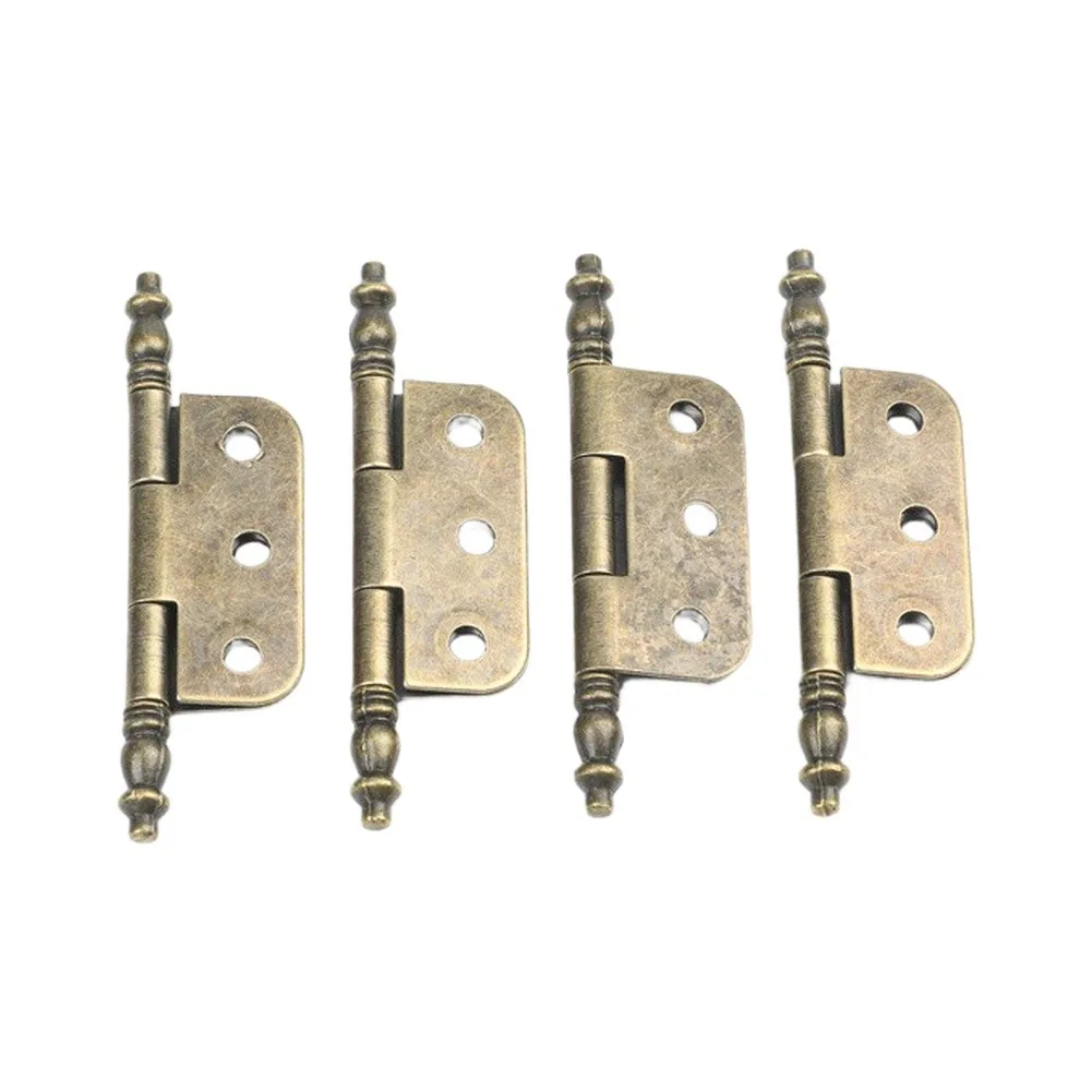 Crown Hinges Made of Iron with Antique Bronze Finish for Wooden Box Cabinet Cupboard Toolbox Door Hardware and Decoration Needs