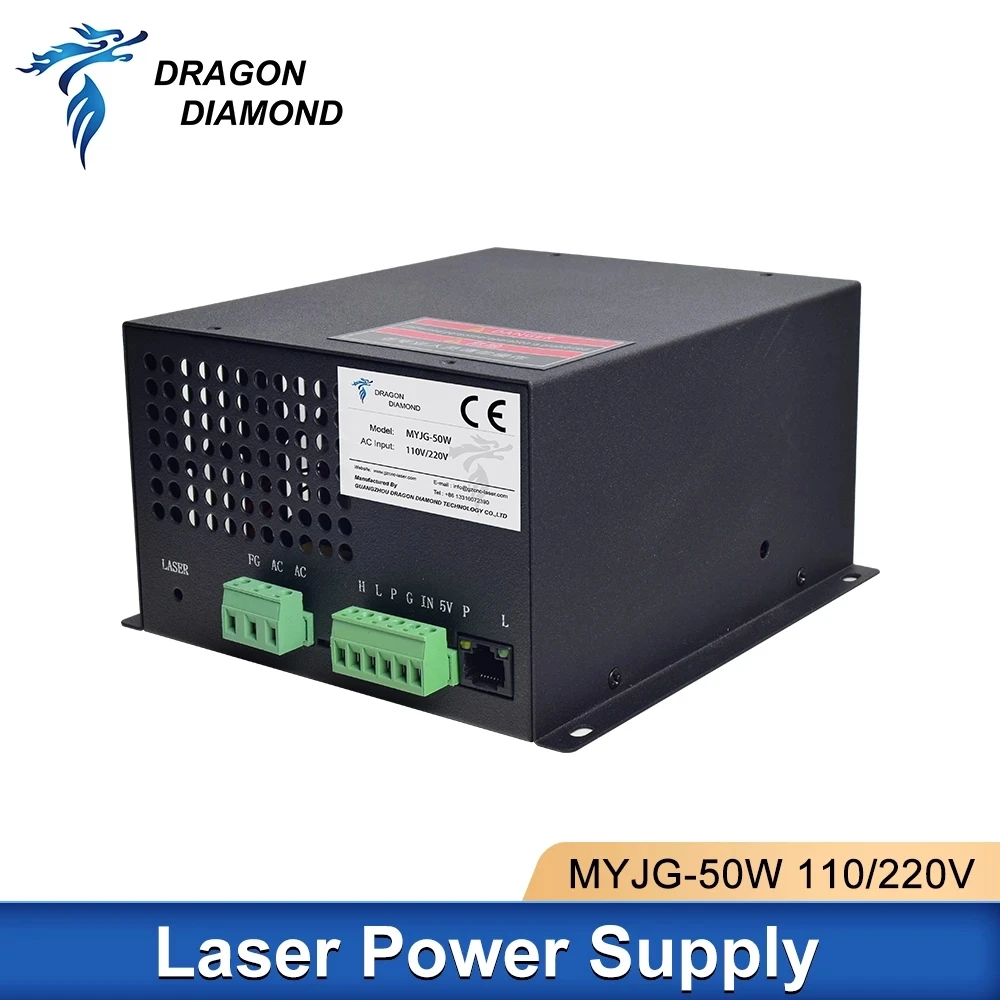 Original MYJG 40W 50W Co2 Laser Power Supply 110V/220V PSU For Co2 Laser Tube Laser Engraving Cutting Machine MY Series