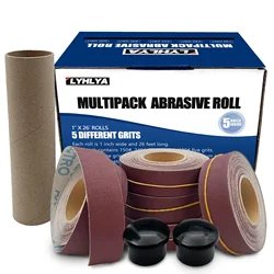 2.5*8M 150-600 Grit Sandpaper Dry Grinding Sanding Belt Drawable Sand Paper Emery Cloth Roll for Metal Glass Wood Polishing