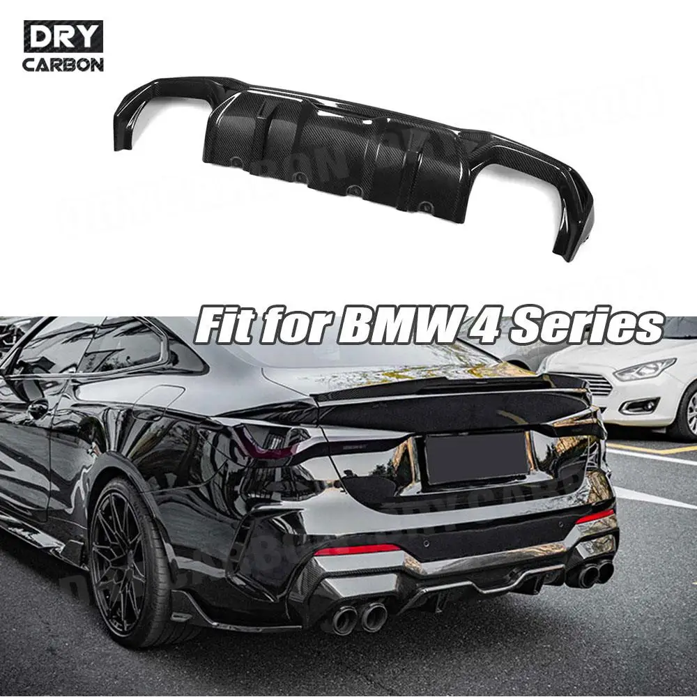 Задний бампер из сухого углеродного волокна, диффузор, защита для губ, спойлер, автомобильные комплекты, аксессуары для BMW 4 серии G22 G23 Coupe 2021 + стиль Задний бампер из сухого углеродного волокна, диффузор, защита для губ, спойлер, автомобильные комплекты, аксессуары для BMW 4 серии G22 G23 Coupe 2021 + стиль