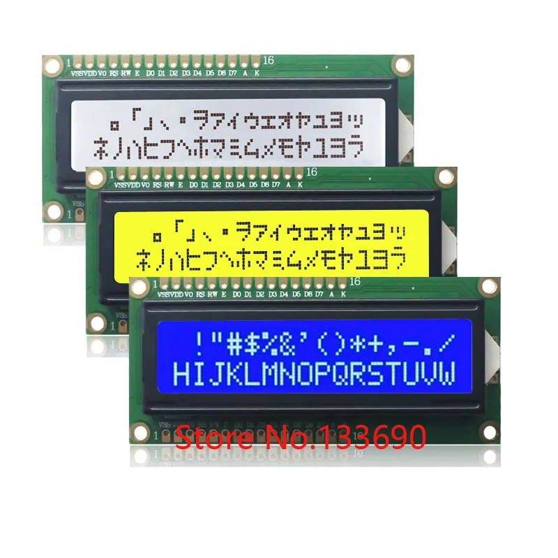 5V 1602 16*2 16X2 Character LCD Module Display Screen LCM Double Port UP And Down Interface HD44780 or SPLC780D Compatible