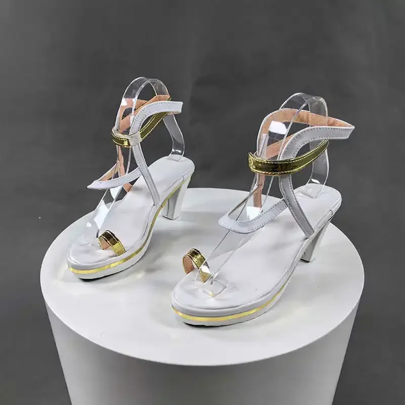 Spiel Wuthering Waves Cartethyia Cosplay Schuhe Frauen Lolita Transparente High Heels Sandalen Stiefel Halloween Kostüm Prop