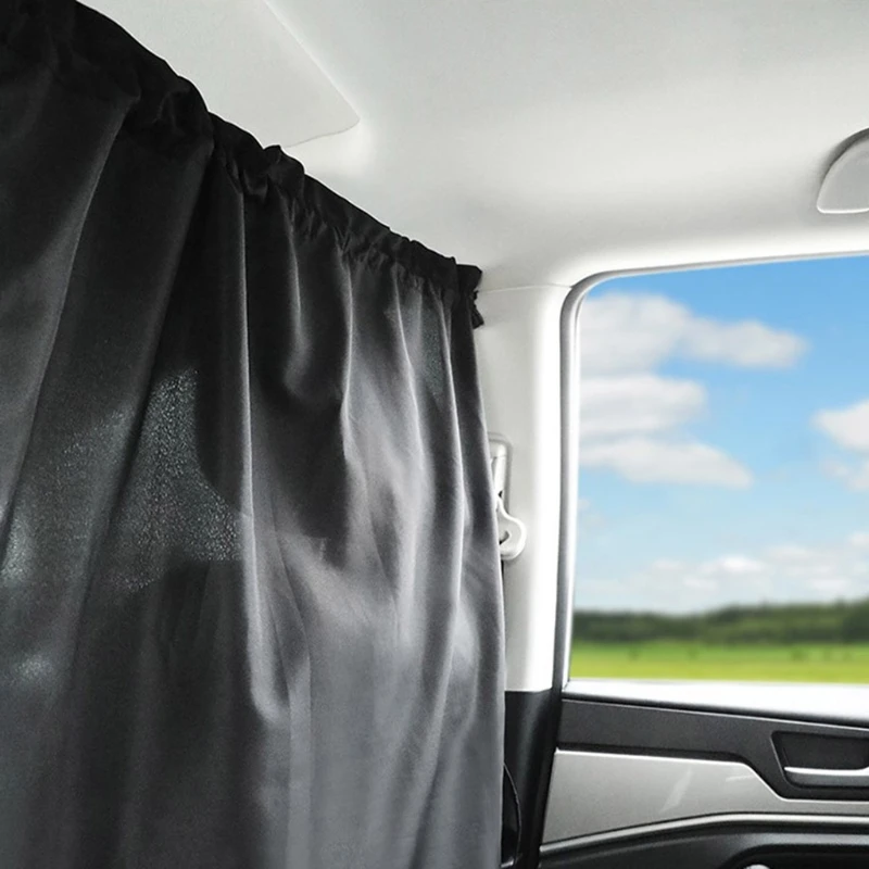 Universal Car Front and Rear Partition Curtains Side Window Shade for Camping image 3