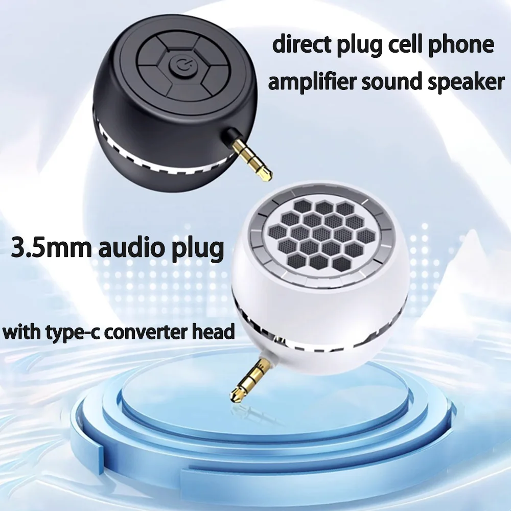 

Portable Wireless Speaker Phone External Speaker Universal 3.5mm Jack Mini Sound Box For Smartphone Tablet Laptop MP3 MP4