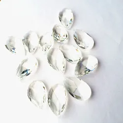 Shiny 50PCS Clear K9 Crystal Faceted Tear Drops Chandelier Parts Hanging Pendants Suncatcher Wedding Party/ Christmas Decoration