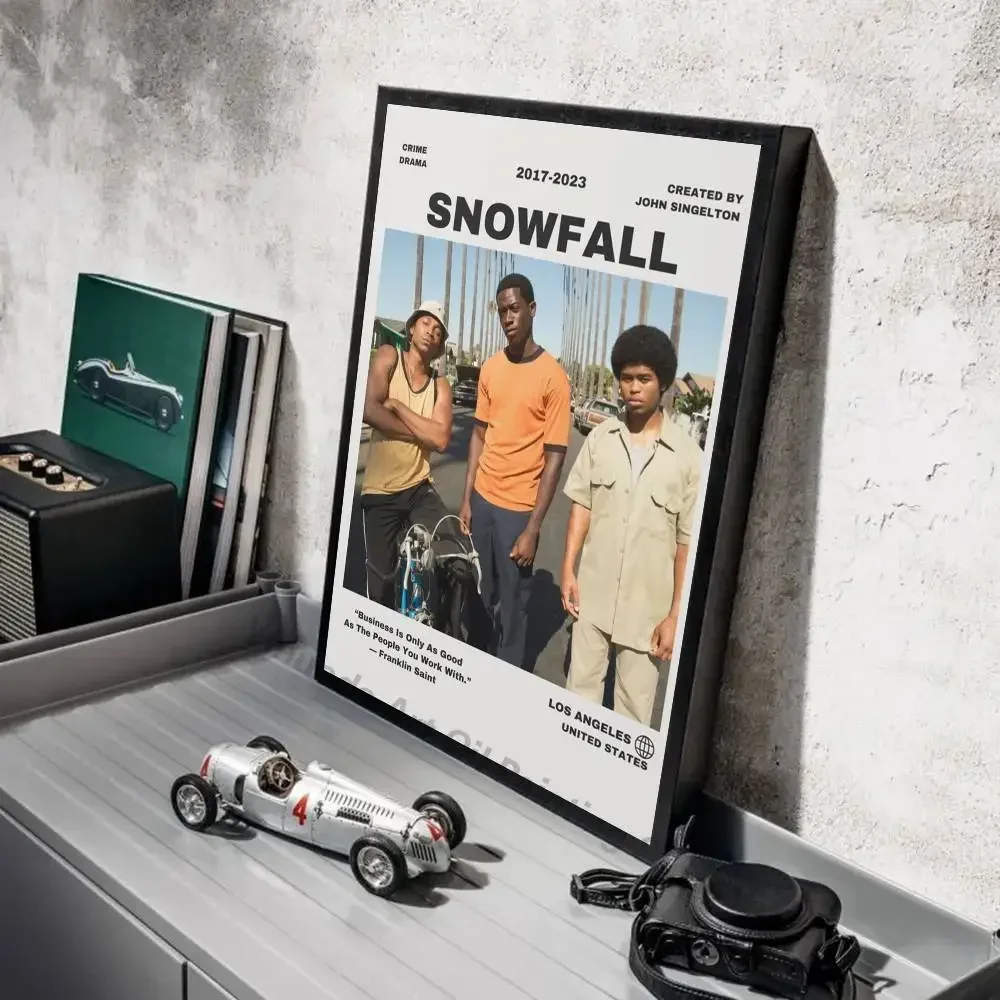 تساقط الثلوج الفيلم لزجة ملصق طباعة A4 A3 A2 جدار ديكور فني لغرفة مكتب هدية لمحبي