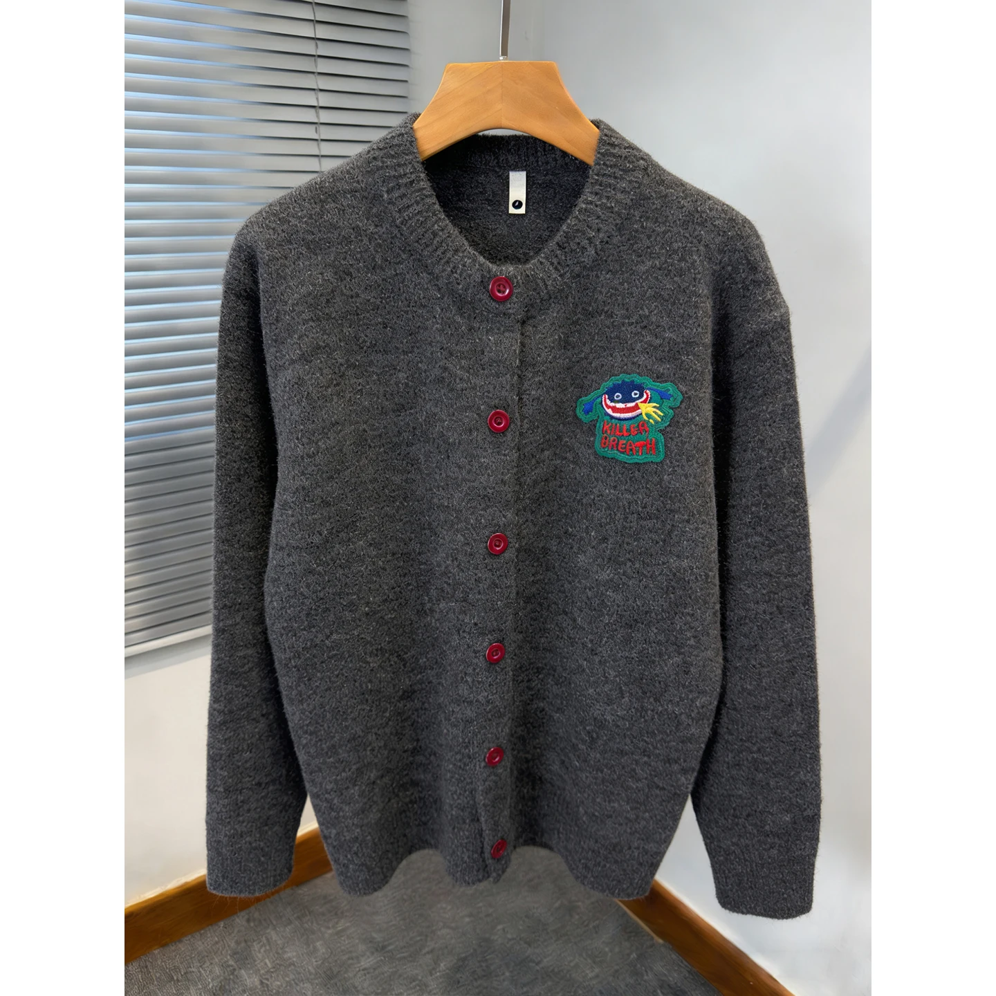 

ay Knitted Cardigan Sweater Men's American Retro Lazy Sle Chic Heavyweight Trendy Couple's Knitted Outerwear