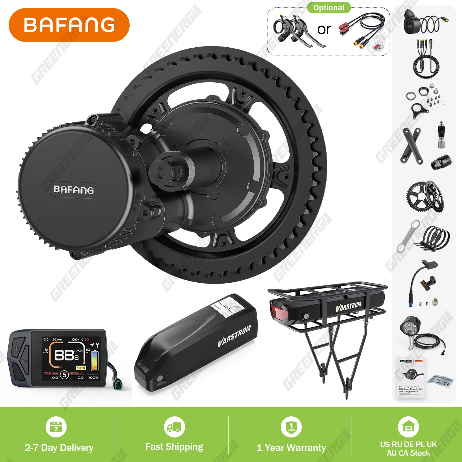 

Bafang BBS02B 48V750W Ebike Conversion Kits Mid Drive Motor Electric Bicycle 8fun M315 Middle Motor Engine 13Ah 20Ah Battery