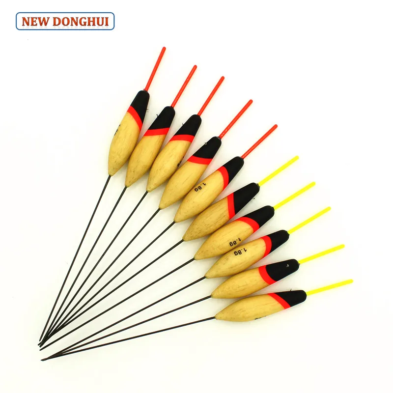 Newdonghui 10pcs/Lot Original Balsa Color Fishing Float Fishing Bobber 1.8G Buoyancy Balsa Wood Material 2015034