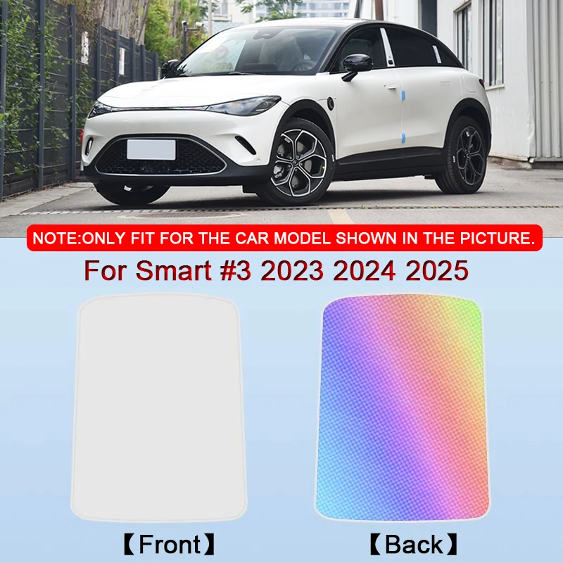 

Car Clip-on Sunroof Skylight Blind Shading Cover Colorful Ice Crystal Auto Roof Sunshade Accessory For Smart #3 2023 2024 2025