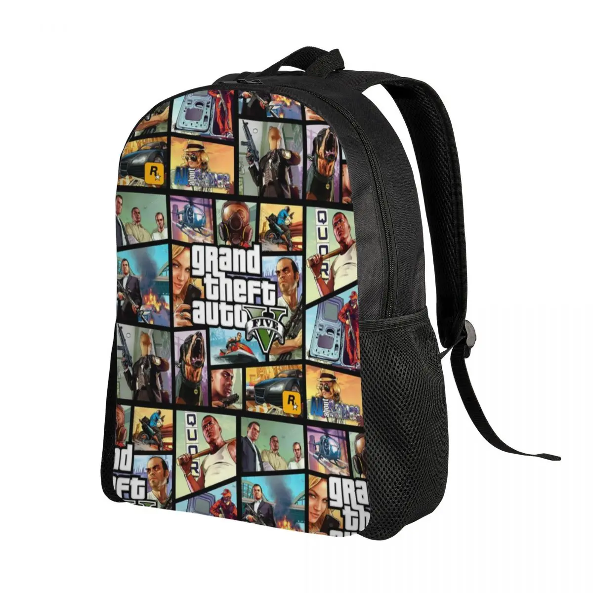 Adventure Game Grand Theft Auto Backpack for Women Men College School Students Bookbag Fits 15 Inch Laptop GTA Bags