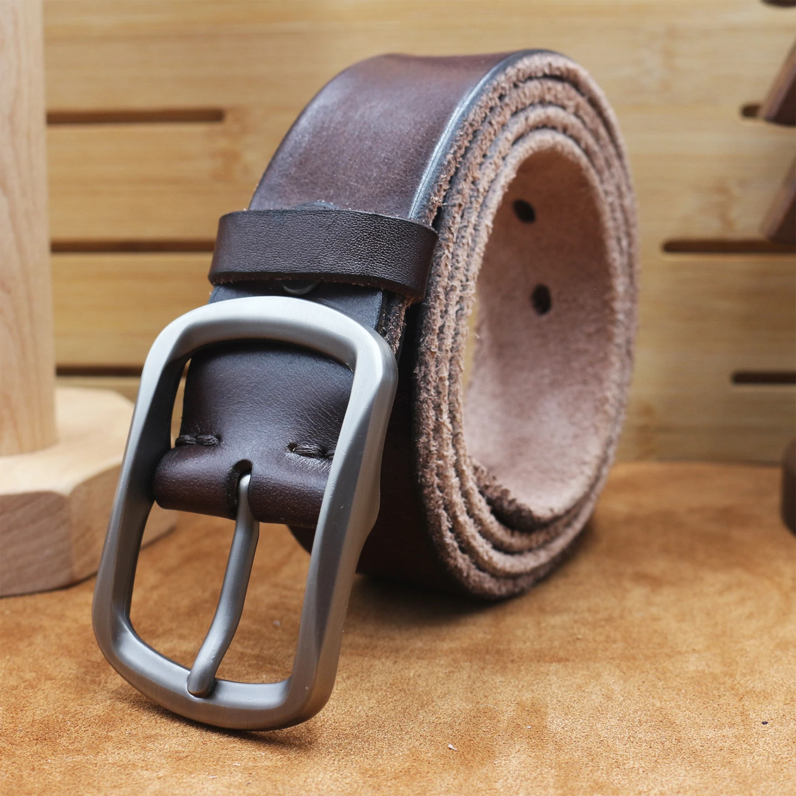 Ceintures en cuir véritable de - Leather Belt Braided avis et prix