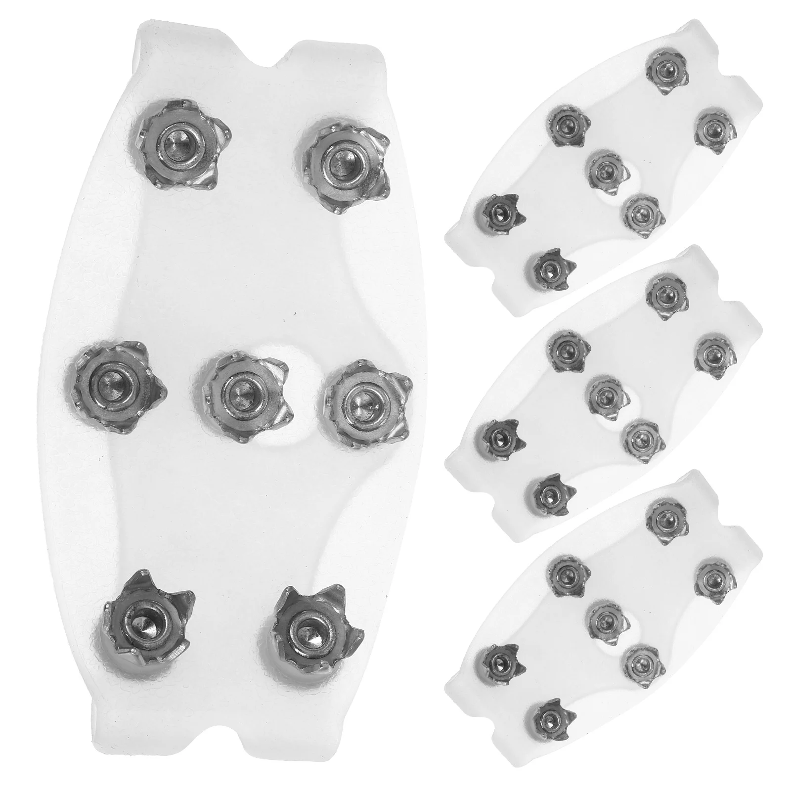 

2Pairs Non-Slip Shoe Snow Cleats 7-Spike Ice Crampons Winter Hiking Outdoor Anti-Skid Shoe Covers Ice Cleats Spikes for Boots