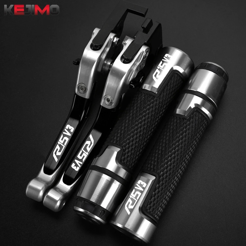 

Adjustable Brake Clutch Lever For Yamaha R15V3 R15 V3 2017 2018 2019-2025 2024 7/8"22MM Hand Grips Handlebar Ends Motorcycles