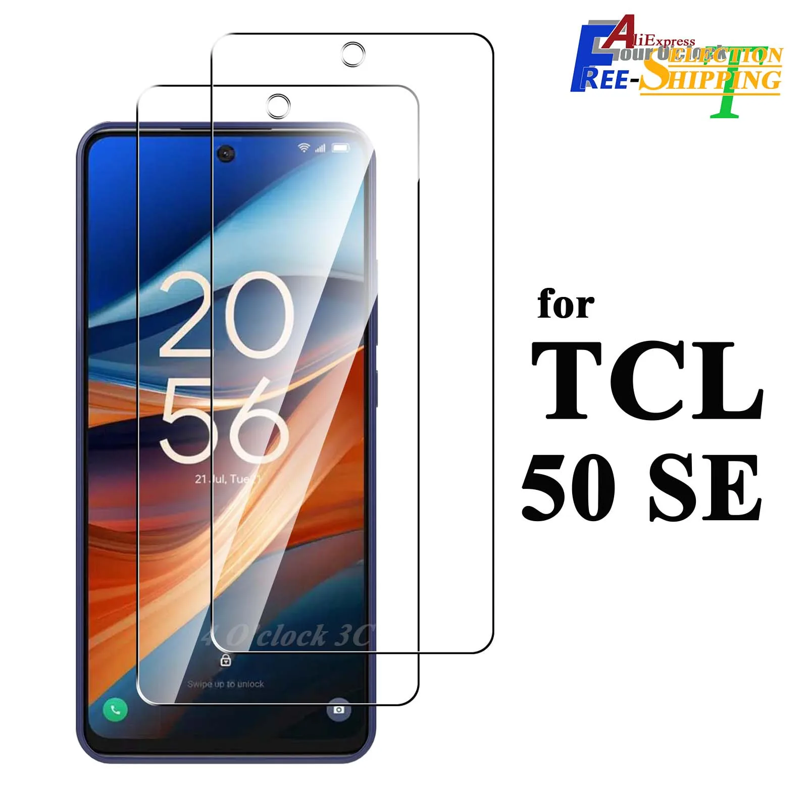 For TCL 50 SE Tempered Glass Screen Protector Crystal HD Clear Anti Spy Peep Privacy 9H Protective Scratch High Aluminum