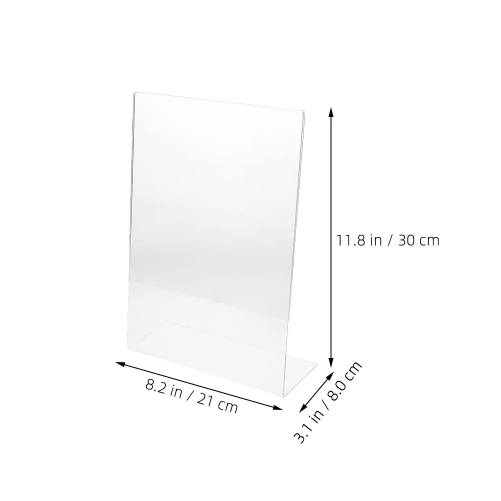 2Pcs Acrylic Transparent Writing Desktop Drawing Board Rack Adjustable Angle Portable Reading Support