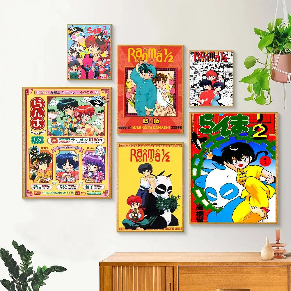 R-ranma Adhesive Wall Art Poster Canvas bedroom Children, study living room for Home Room Decor