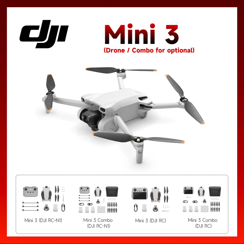 DJI Mini 3 Drone with RC or RC-N1/ Fly More Combo 4K HDR Video Drone 10km Transmission Ship in Stock