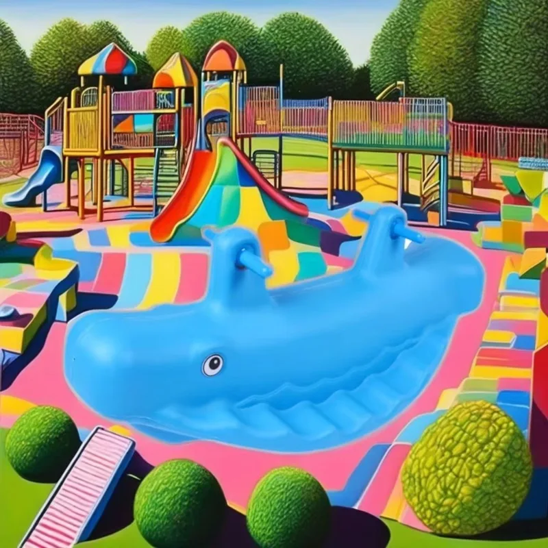 Whale Seesaw Kids Riding Toys Plastic Swinging Balance Kindergarten Toy Animals