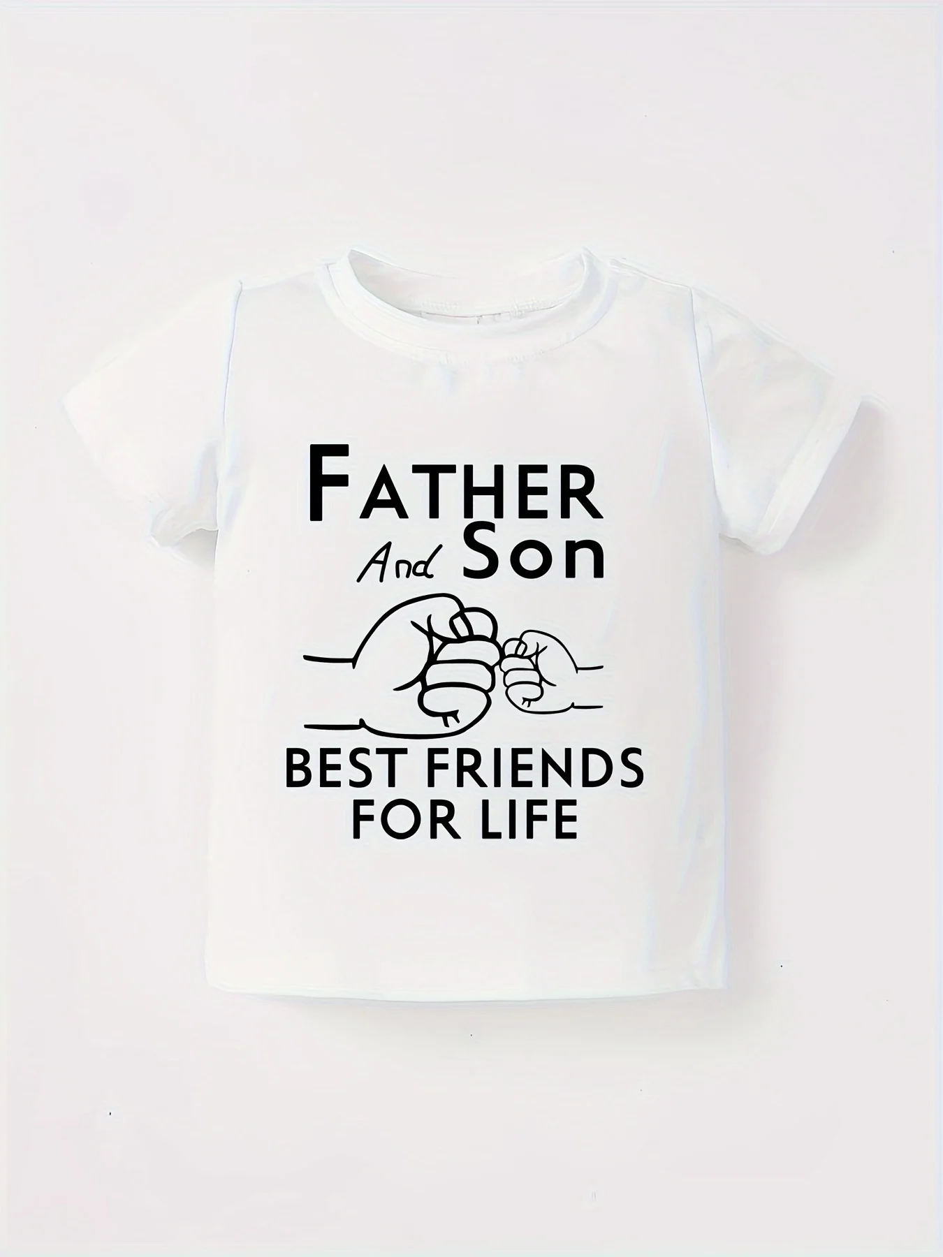 Cartoon Y2k Vater und Sohn beste Freunde fürs Leben Brief drucken T-Shirt Sommer Mädchen Jungen Shirt Casual Tops Crewneck Kleidung