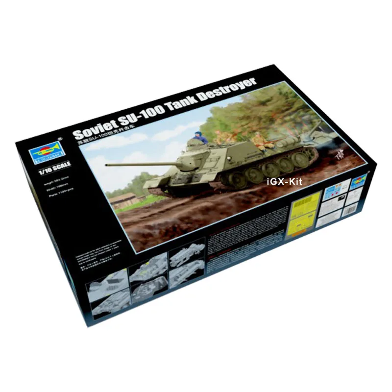 Trumpeter 00915 1/16 Soviet Su100 SU-100 Tank Destroyer Handcraft Collectible Toy Plastic Military Assembly Building Model Kit