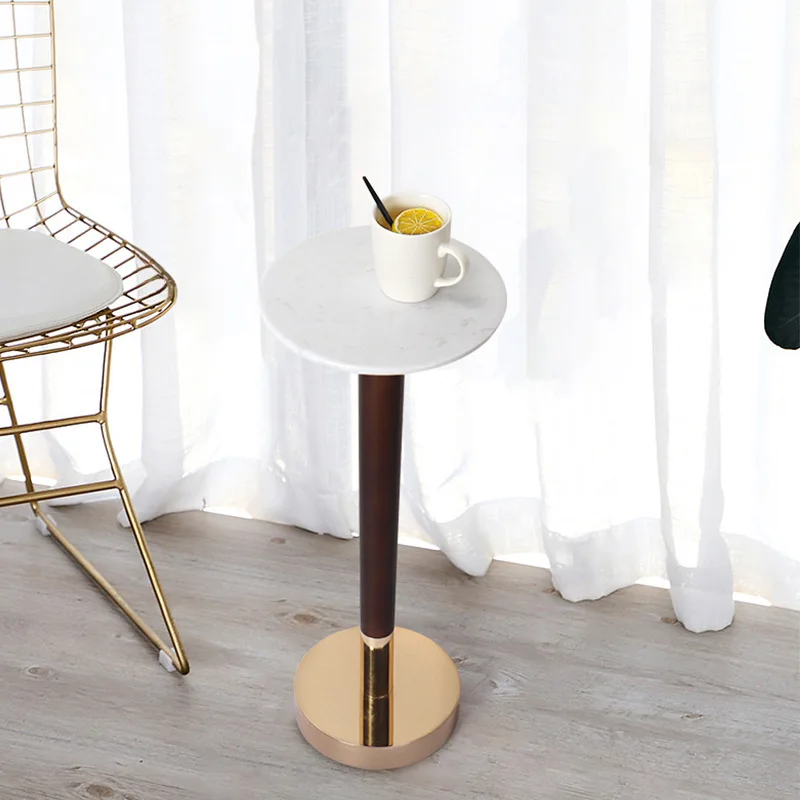 Wabi Sandy Wind Solid Wood Premium Round Marble Coffee Table