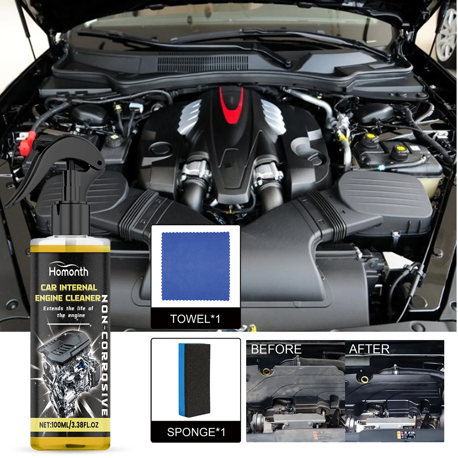 Engine Cleaner Degreaser Spray Powerful Foam For Car Truck Motor Detailing Interior Replacement Parts Cleaning