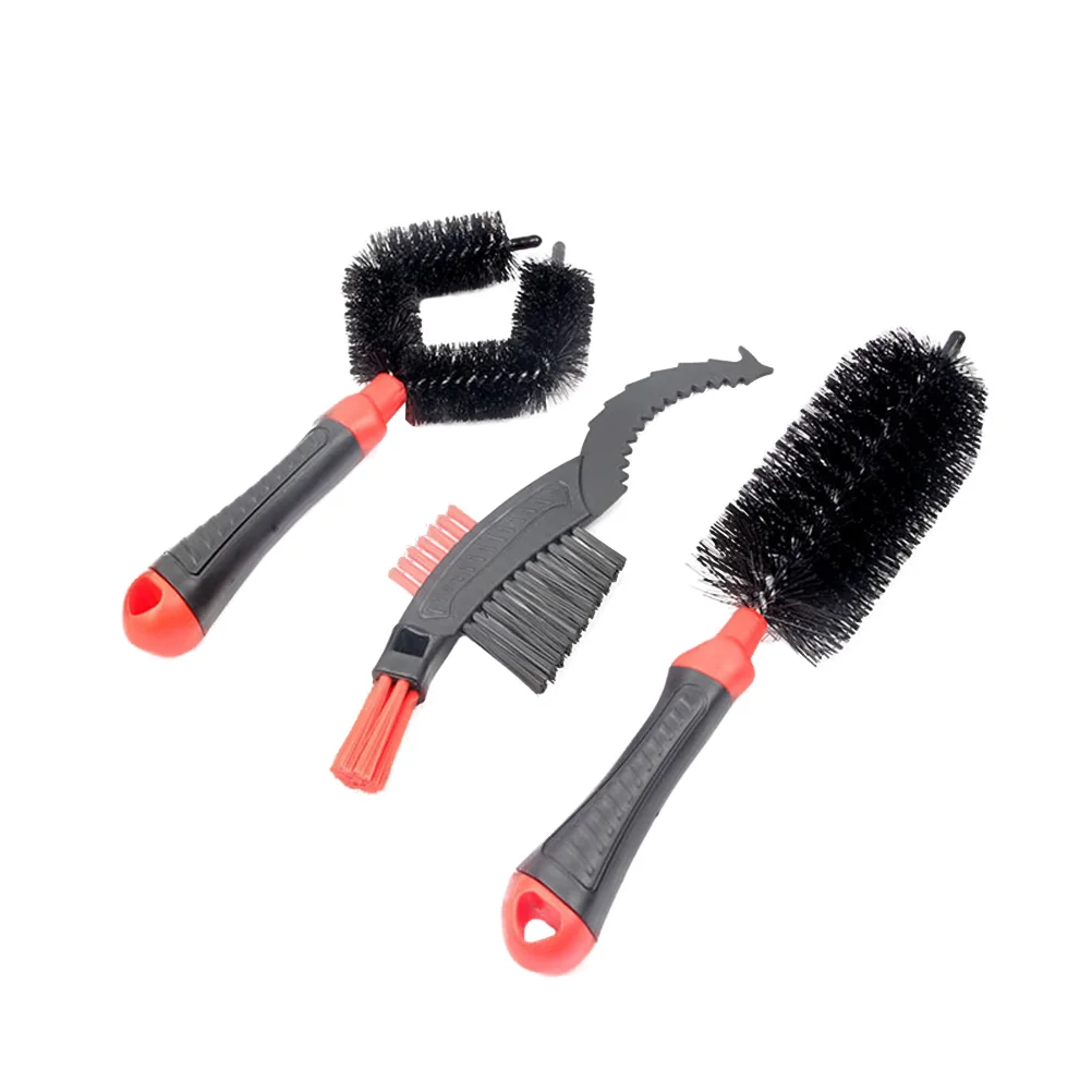 

3pcs Motorcycle Chain Clean Brush Flywheel Brush Tire Cleaner Scrubber Tool (Red) Bike Flywheel Brush