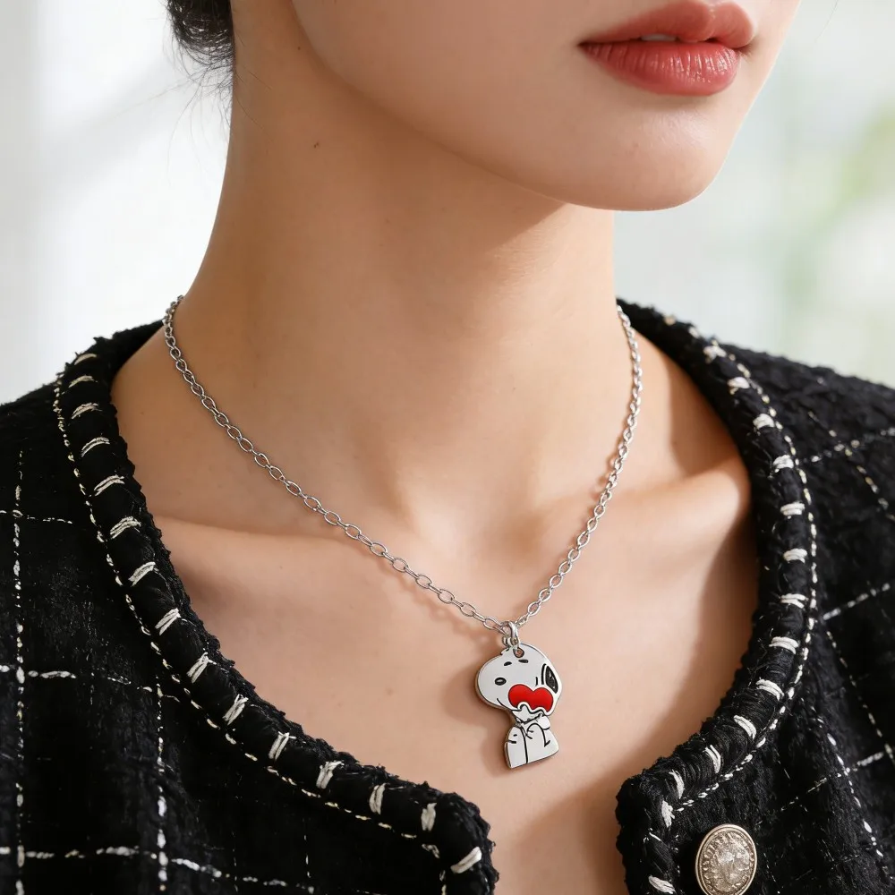 Snoopy Cartoon Kreative Kawaii Halskette für Männer und Frauen, Beste Freunde, Eltern-Kind-Stil Pullover-Kette – Detail 4