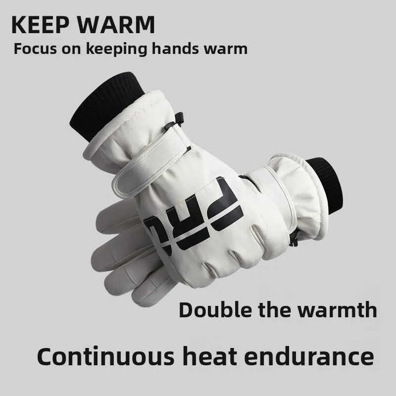 

Winter cycling gloves, anti slip skiing gloves, winter thick velvet anti cold and anti freezing gloves, warm gloves ﻿