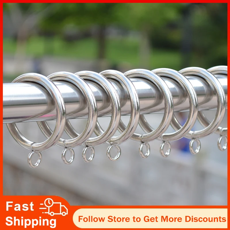 Wholesale Curtain Accessories European Simple Silver Roman Circle Iron Ring 45Mm Diameter For Rod Hooks Clips