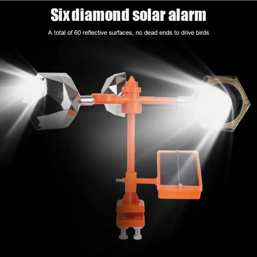 Solar Wind Powered Bird Repeller 360 Degree Reflective Scare Device Sound Deterrent For Garden Farm Yard Protection