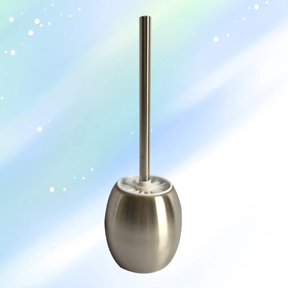 الفولاذ المقاوم للصدأ فرشاة المرحاض شكل بيضاوي أداة فرك غير قابلة للصدأ للحمام المنزل فندق مكتب استخدام مجموعة فرشاة المرحاض
