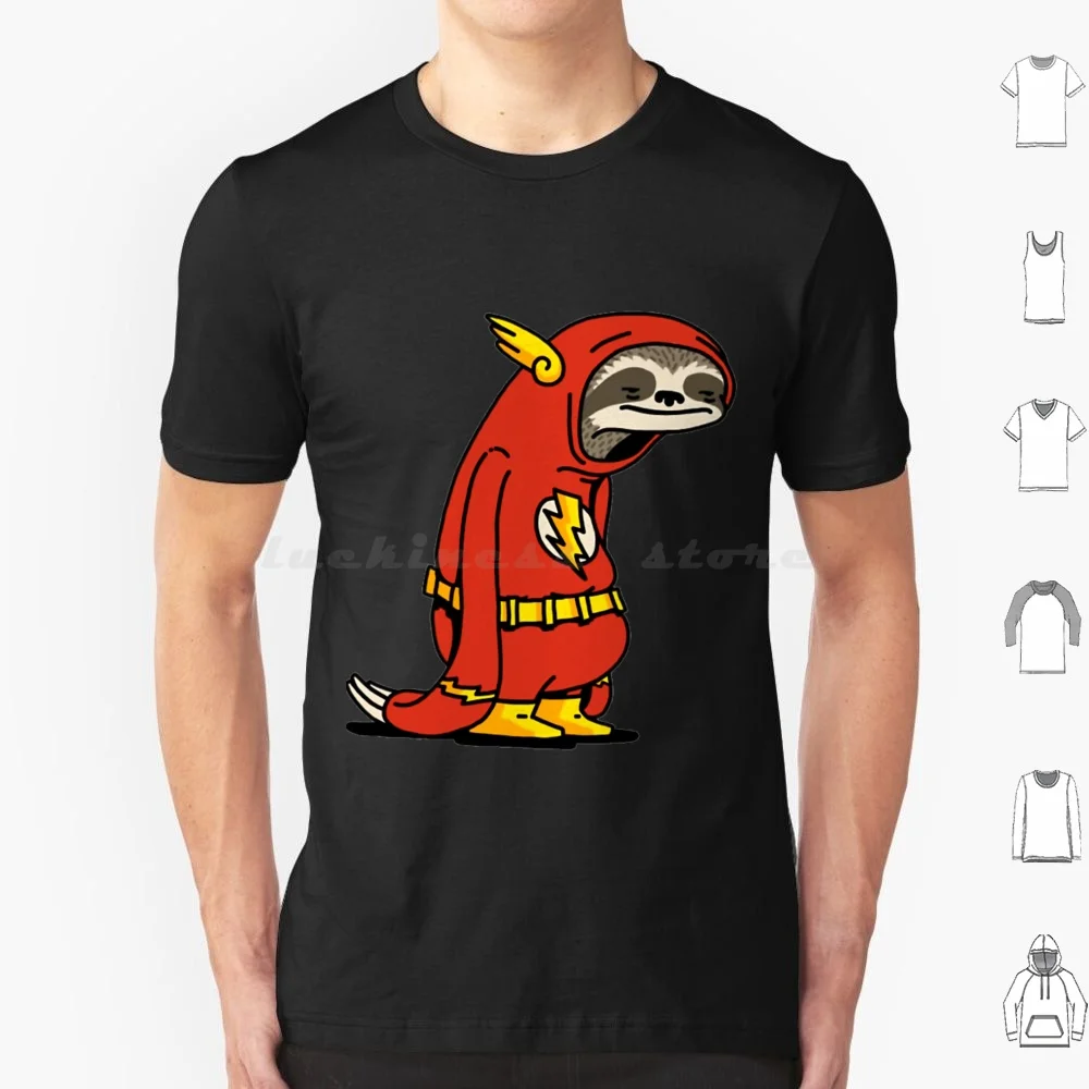 

Flash Sloth Funny Superhero T Shirt Big Size 100% Cotton Flash Sloth Funny Superhero