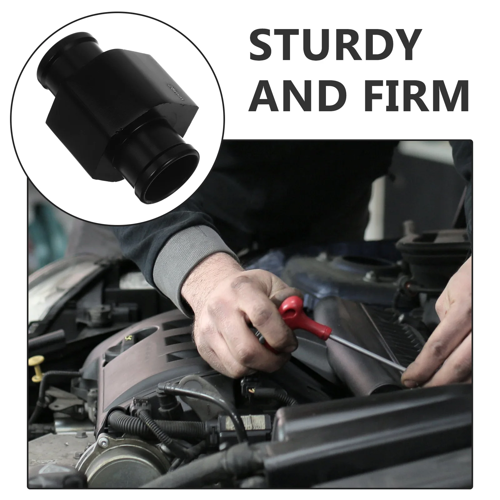 

Water Accessories SW28 Black Car Modification Radiator Hose Adapter Sensor Refit Water Temp Meter Attachment