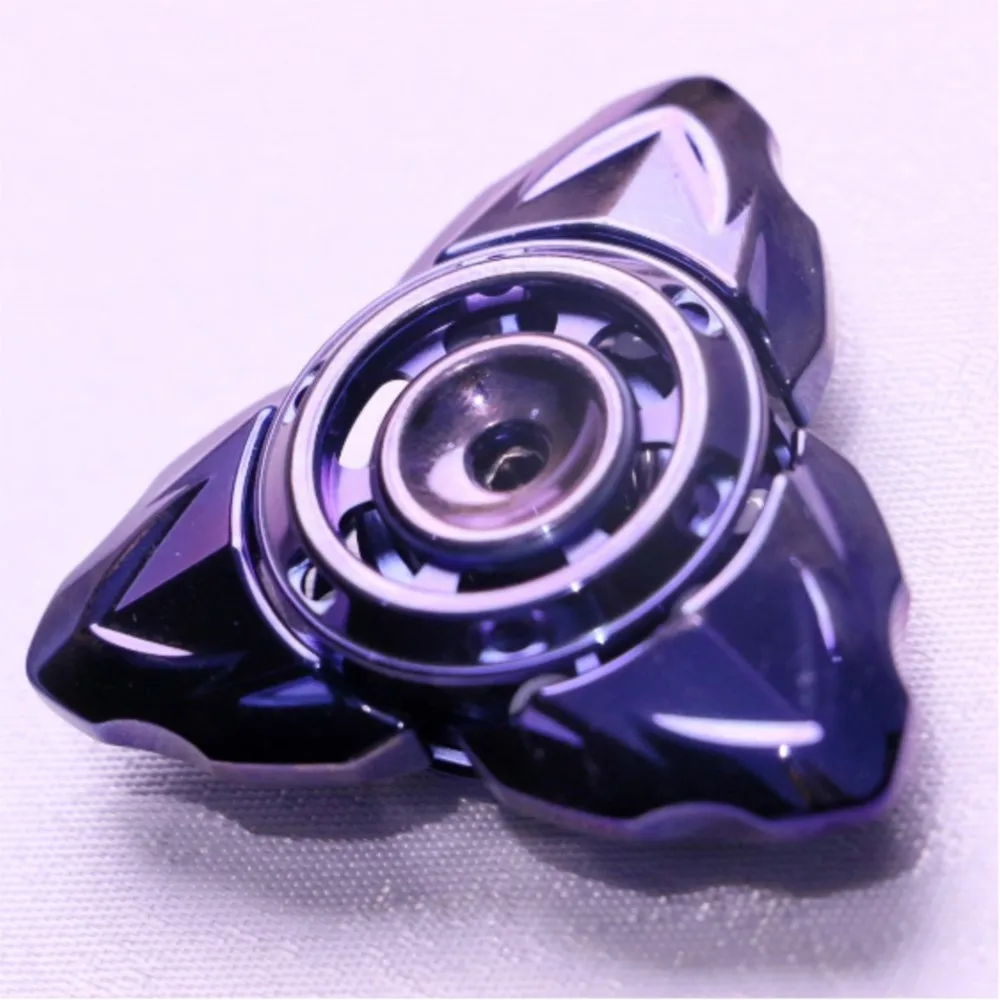 STABLE EDC Fidget Spinner Zirconium Purple Gyro Stress Relief Toy Three-Bladed Fidget Spinner Original Design