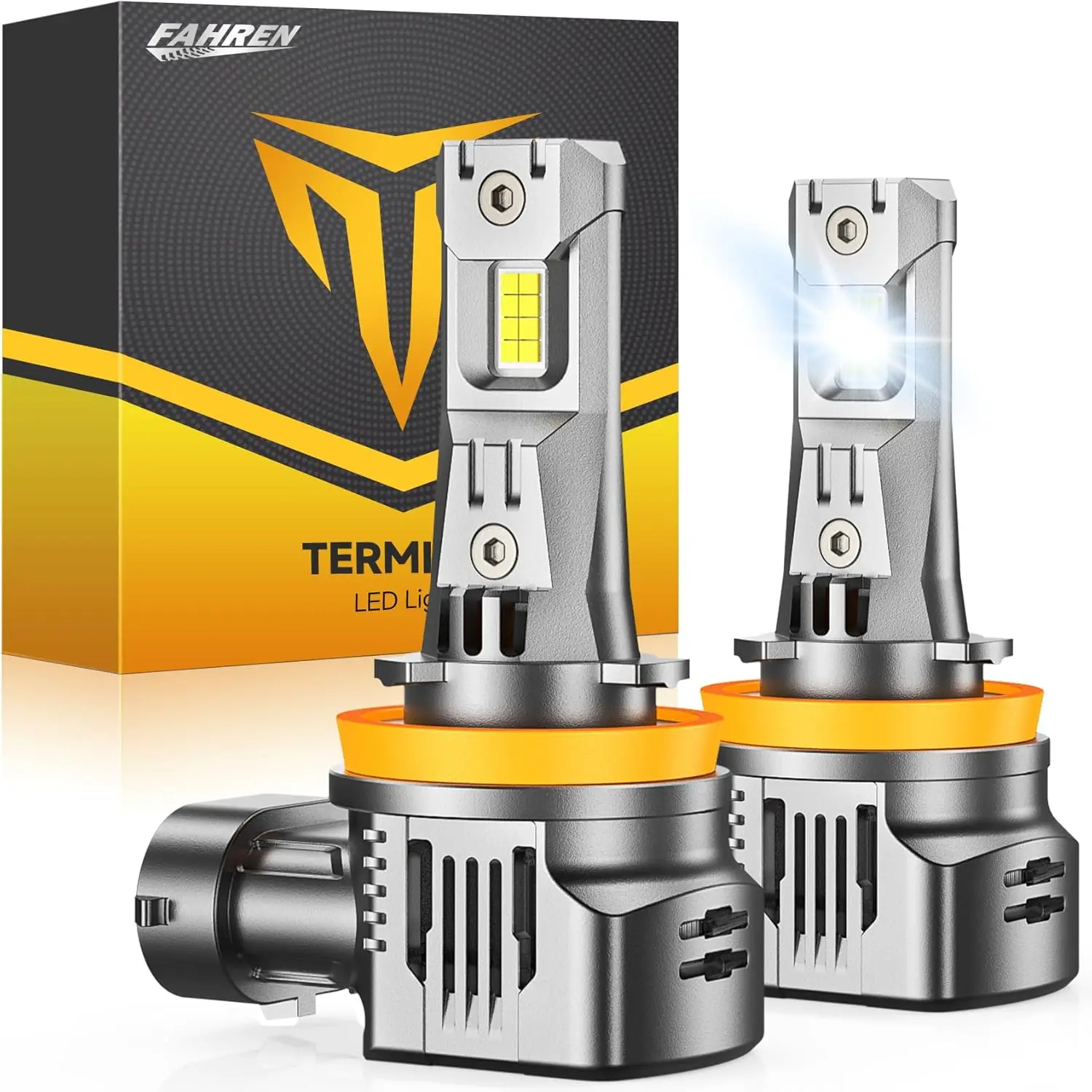 

FAHREN LED H11 Led Bulbs,H11/H8/H9 Headlight Bulbs,1000% Brighter with 16 CSP Chips,6500K Cool White Fog Bulb HID,Pack of 2