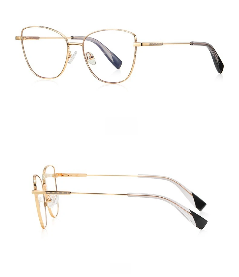 Yimaruili ultraleichte Mode Legierung Blaulicht blockierende Brille Retro Cat Eye optische Rezept Frauen Brillen fassungen – Detail 9