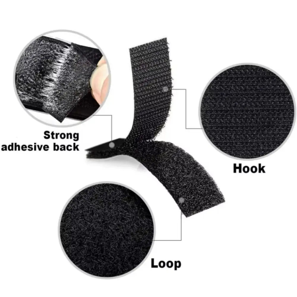 Sticky Backing Adhesive Fastener Patch Thin Hidden Design Peel And Paste Car Floor Mat Fixation Sticker Cuttable Size