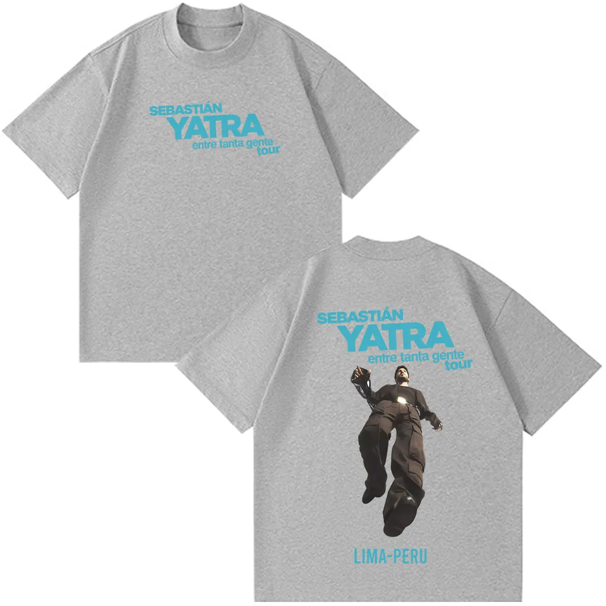 Singer SEBASTIAN YATRA Entre Tanta Gente Tour 2026 Print Tees Men Women Fashion Loose T-shirts Cotton Hip-hop T-shirts Fan Gifts