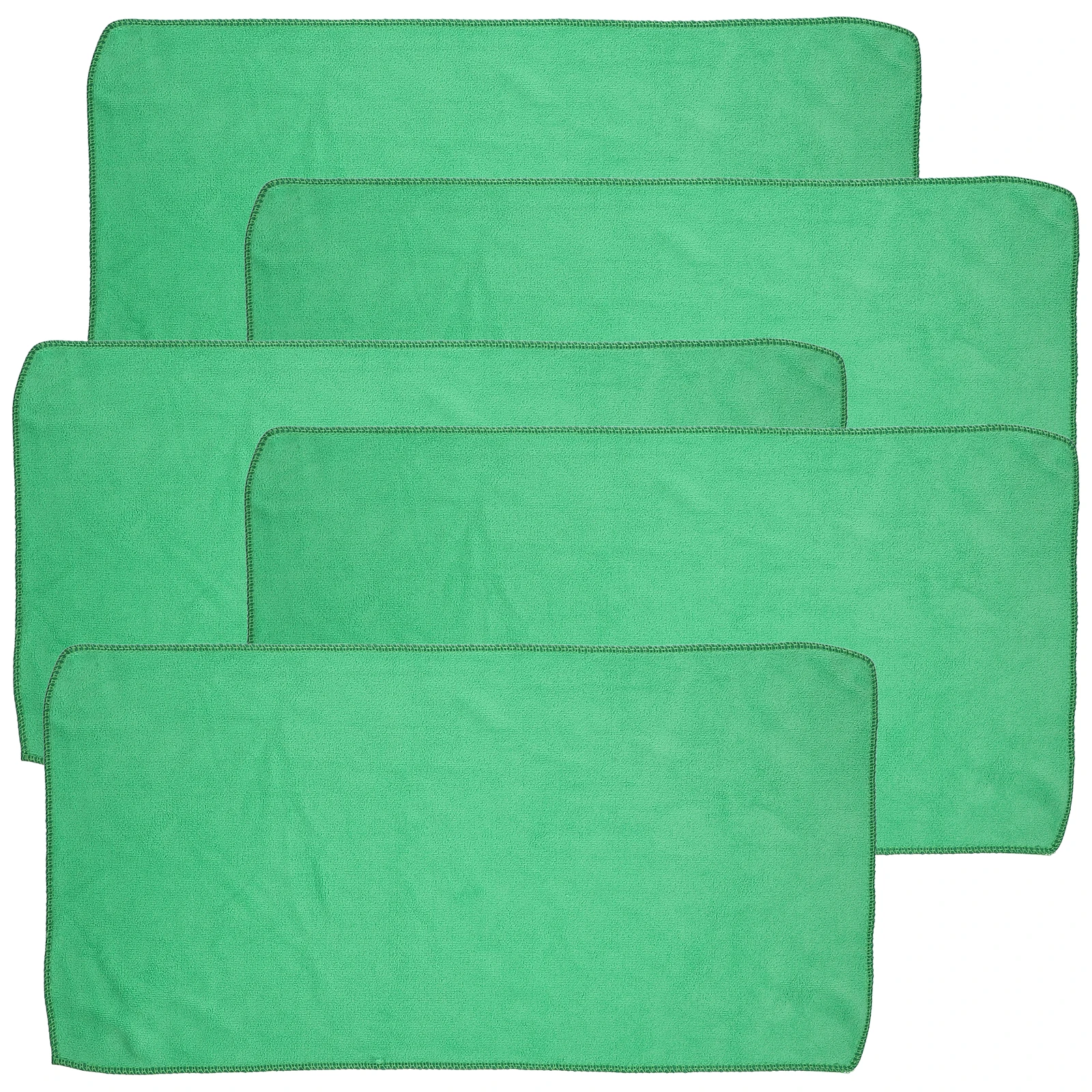 

5pcs 30x60 Green Microfiber Car Wash Towels Absorbent Cleaning Cloth for Cars Motorcycles Windows Bathrooms Kitchens